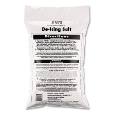 Rock Salt De-Icing Salt, 50 Lbs Bag, 50/Pallet