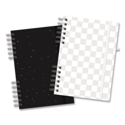 Twin-Wire Journal, Open Diary Format, Assorted Cover Colors, (90) Assorted Color 8.5 x 6.5 Sheets, 2/Pack