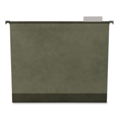 Hanging File Folders, Letter Size, 1/5-Cut Tabs, Standard Green, 20/Pack
