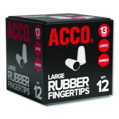 Rubber Finger Tips, 13 (Large), Amber, Dozen