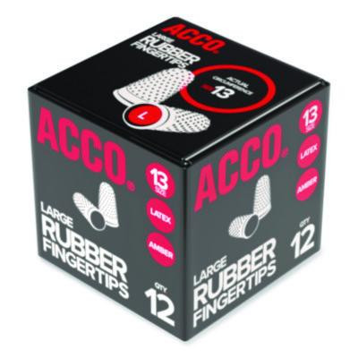 Rubber Finger Tips, 13 (Large), Amber, Dozen