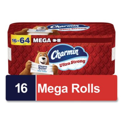 Ultra Strong Bathroom Tissue, Mega Roll, Septic Safe, 2-Ply, White, 220 Sheets/Roll, 16 Rolls/Pack