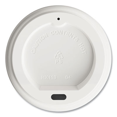 Plastic Hot Cup Lids, Fits 8 Oz Hot Cups, White, 50/Pack