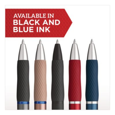 S-Gel Premium Metal Barrel Gel Pen, Retractable, Medium 0.7 Mm, Black Ink, Black Barrel, 4/Pack