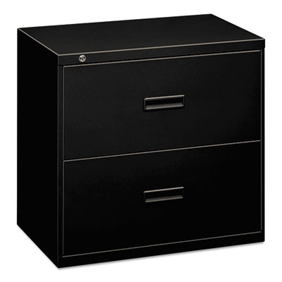 400 Series Lateral File, 2 Legal/Letter-Size File Drawers, Black, 36" X 18" X 28"