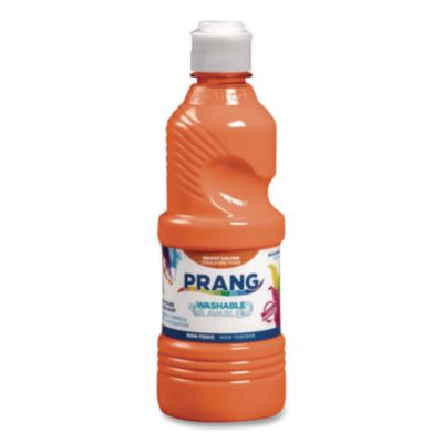 Washable Paint, Orange, 16 Oz Dispenser-Cap Bottle