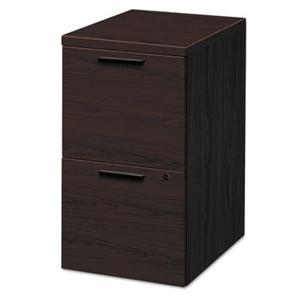10500 Series Mobile Pedestal File, Left Or Right, 2 Legal/Letter-Size File Drawers, Mahogany, 15.75" X 22.75" X 28"