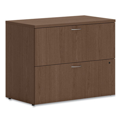 Mod Lateral File, 2 Legal/Letter-Size File Drawers, Sepia Walnut, 36" X 20" X 29"