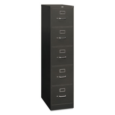310 Series Vertical File, 5 Letter-Size File Drawers, Charcoal, 15" X 26.5" X 60"