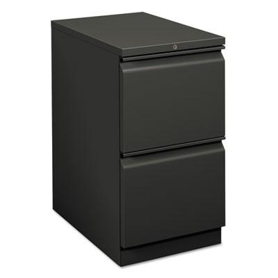 Brigade Mobile Pedestal, Left Or Right, 2 Letter-Size File Drawers, Charcoal, 15" X 22.88" X 28"