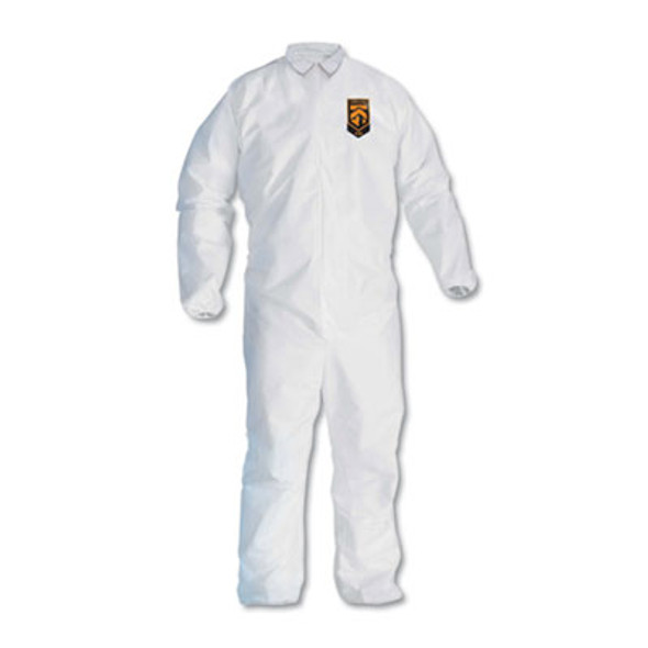 A30 Elastic-Back And Cuff Coveralls, 2X-Large, White, 25/Carton