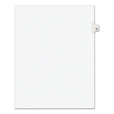Preprinted Legal Exhibit Side Tab Index Dividers, Avery Style, 10-Tab, 55, 11 X 8.5, White, 25/Pack, (1055)
