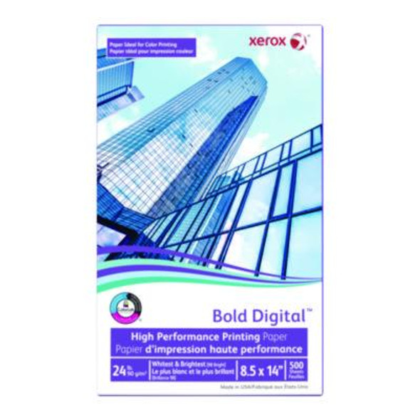 Bold Digital Printing Paper, 98 Bright, 24 Lb Bond Weight, 8.5 x 14, White, 500 Sheets/Ream, 8 Reams/Carton