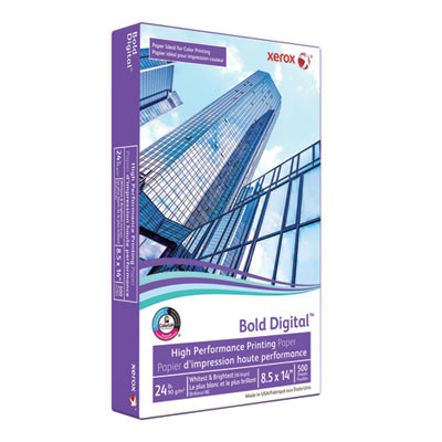 Bold Digital Printing Paper, 98 Bright, 24 Lb Bond Weight, 8.5 x 14, White, 500 Sheets/Ream, 8 Reams/Carton