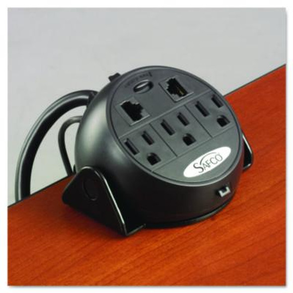 Power Module, 3 Outlets, 2 Rj-45 Ports, 8 Ft Cord, Black