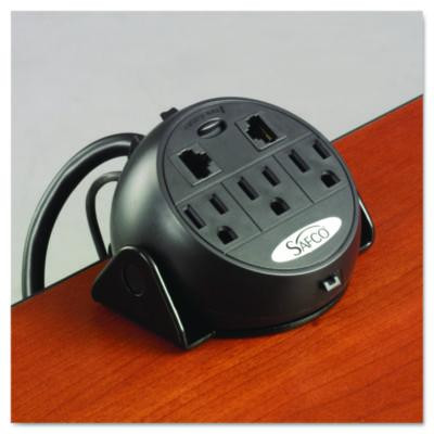 Power Module, 3 Outlets, 2 Rj-45 Ports, 8 Ft Cord, Black