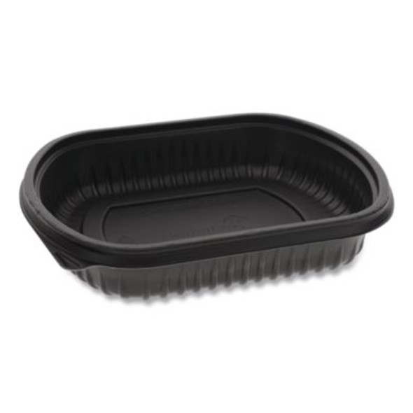Earthchoice Mealmaster Container, 24 Oz, 8 x 6.5 x 1.5, Black, Plastic, 252/Carton