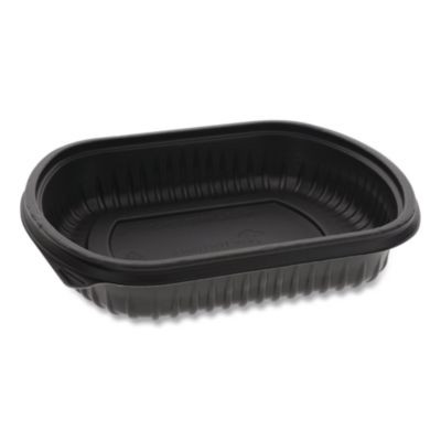 Earthchoice Mealmaster Container, 24 Oz, 8.12 x 6.5 x 1.5, Black, Plastic, 252/Carton