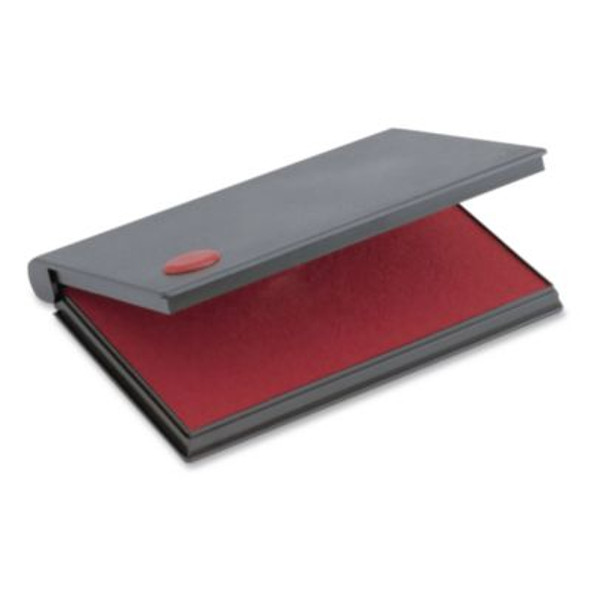 2000 Plus One-Color Felt Stamp Pad, #1, 4.25 x 2.75, Red, 12/Carton