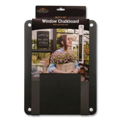 Window Chalkboard, Black Surface, 10.5 x 14