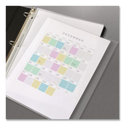 Side-Insert Heavyweight Sheet Protectors, 3-Hole Punched, Side Load, 8.5 x 11, Diamond Clear, 25/Pack, 36 Packs/Carton