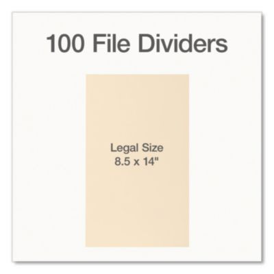 File Backs, Legal Size, Manila, 100/Box