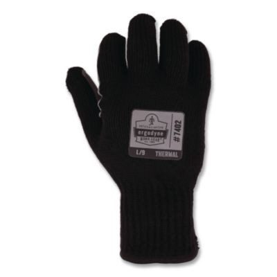 Proflex 7402 Thermal Knit Cooler Gloves, 10" Long, X-Small (6), Black, Pair