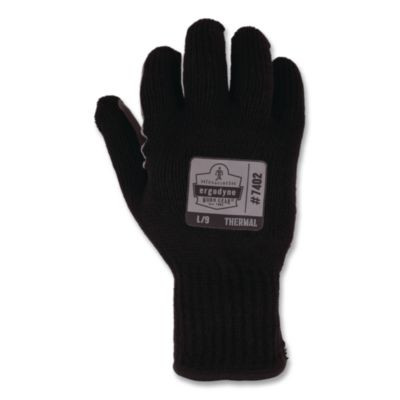 Proflex 7402 Thermal Knit Cooler Gloves, 11" Long, X-Large (10), Black, Pair