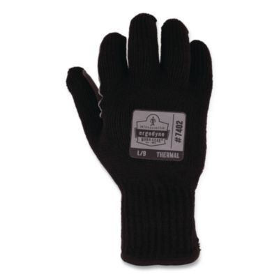 Proflex 7402 Thermal Knit Cooler Gloves, 12" Long, Xx-Large (11), Black, Pair