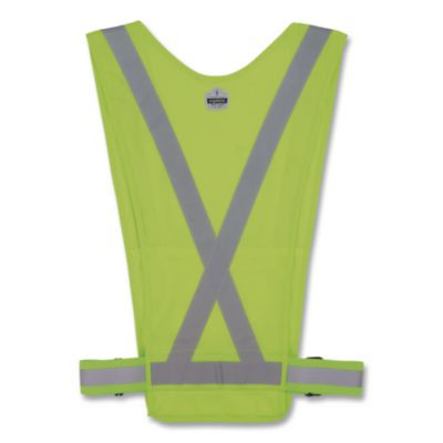 Glowear 8045X Hi-Vis Safety Vest, Polyester, One Size Fits Most, Lime