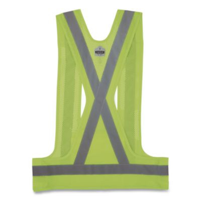 Glowear 8142Ba Breakaway Type O Class 1 Hi-Vis Safety Vest, Polyester, Small/Medium, Lime