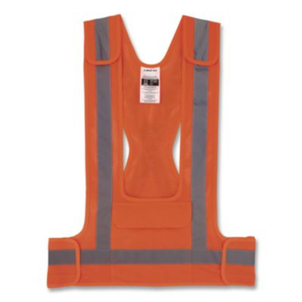 Glowear 8142Ba Type O Class 1 Breakaway Hi-Vis Safety Vest, Polyester, Small/Medium, Orange