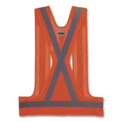 Glowear 8142Ba Type O Class 1 Breakaway Hi-Vis Safety Vest, Polyester, Large/X-Large, Orange