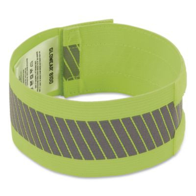 Glowear 8100 Hi-Vis Arm/Leg Band With Hook And Loop, Large/X-Large, Lime, 2/Pack