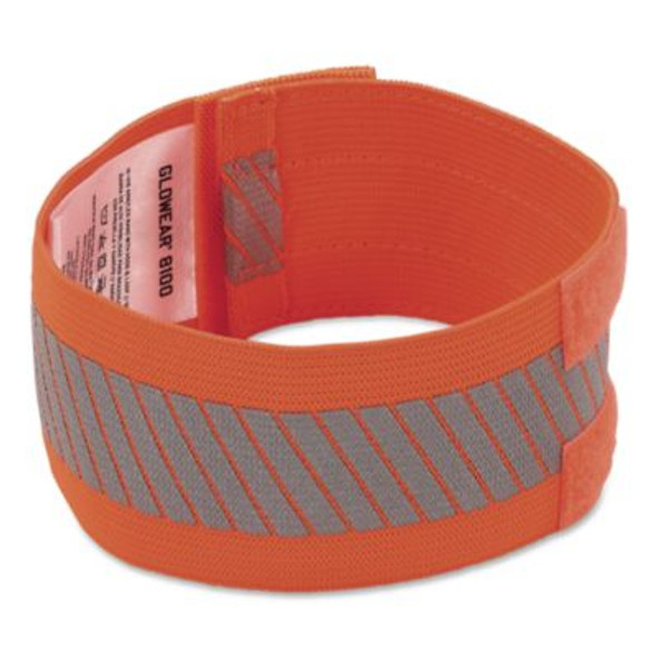 Glowear 8100 Hi-Vis Arm/Leg Band With Hook And Loop, Small/Medium, Orange, 2/Pack
