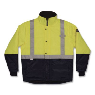 N-Ferno 6478 Class 2 Hi-Vis Freezer Jacket, Medium, Lime