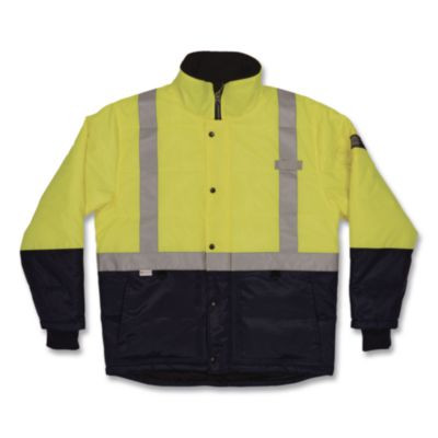 N-Ferno 6478 Class 2 Hi-Vis Freezer Jacket, Large, Lime