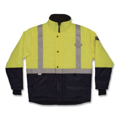 N-Ferno 6478 Class 2 Hi-Vis Freezer Jacket, X-Large, Lime