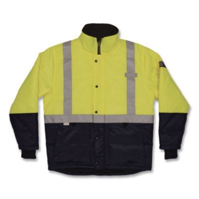 N-Ferno 6478 Class 2 Hi-Vis Freezer Jacket, 2X-Large, Lime