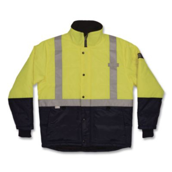 N-Ferno 6478 Class 2 Hi-Vis Freezer Jacket, 4X-Large, Lime