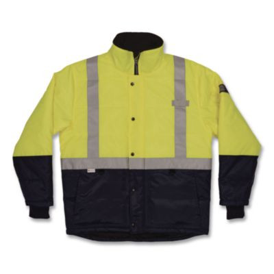 N-Ferno 6478 Class 2 Hi-Vis Freezer Jacket, 4X-Large, Lime