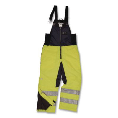N-Ferno 6479 Hi-Vis Freezer Bib Overalls, 3X-Large, Lime