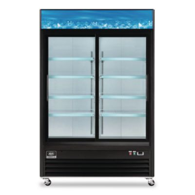 Nexel Merchandiser Refrigerator, 45 Cu Ft, Black