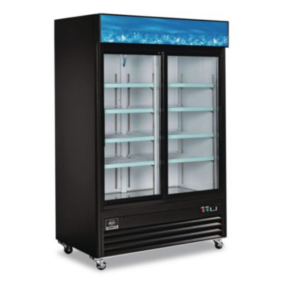 Nexel Merchandiser Refrigerator, 45 Cu Ft, Black