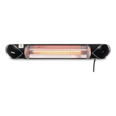 Infrared Patio Heater With Remote Control, 1,500 W, 35.38 x 5.13 x 3.5, Black
