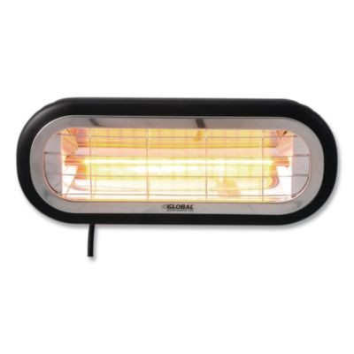 Infrared Patio Heater Low Glare, 1,500 W, 3 x 7 x 7.5, Black