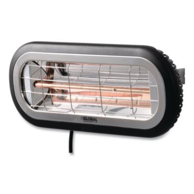 Infrared Patio Heater Low Glare, 1,500 W, 3 x 7 x 7.5, Black