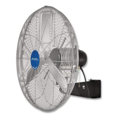 Deluxe Oscillating Wall Mount Fan, 24", 3 Speeds, Silver