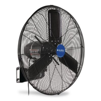 2-Speed Oscillating Outdoor Rated Wall Mount Fan, 24", Black
