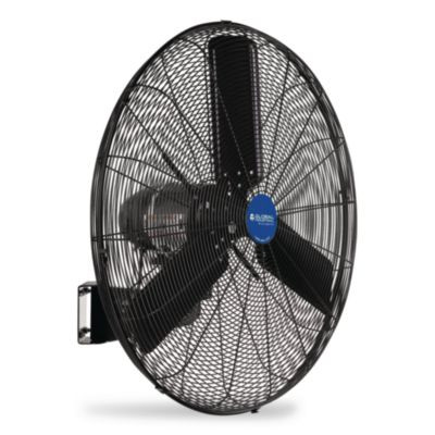 2 Speed Oscillating Outdoor Rated Wall Mount Fan, 30", Black